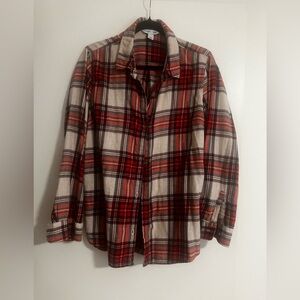 Old Navy Red and Cream Plaid women’s Shirt